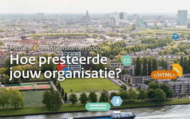 Een plaatje met voorbeelden van monitor open standaarden 2020